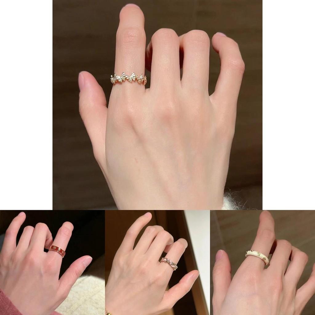 Luxurious Blue Enamel Ring With Unique Mother Of Pearl For Women Timeless Fashion