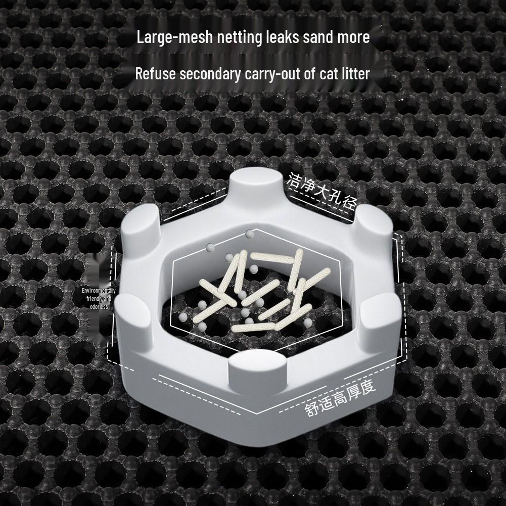 EVA Waben Katzenstreumatte: Spritzwassergeschützt, Feuchtigkeitsbeständig, Leicht zu reinigen