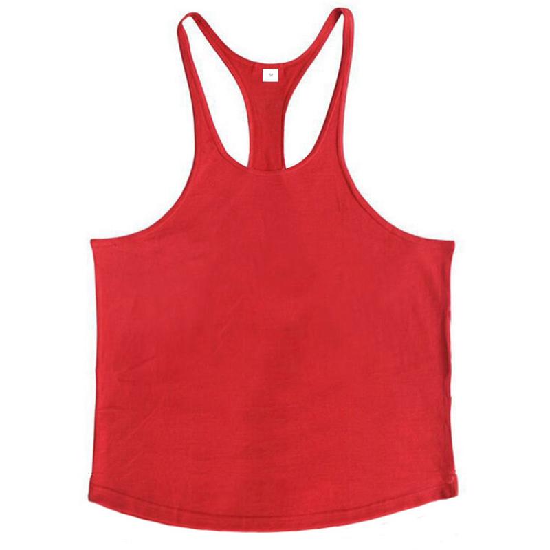 Muscleguys Men's Plain Cotton Gym Tank Tops Running Sleeveless Shirt Y-Back Bodybuilding Vests Muscle Workout Athletic Fitness Singlets