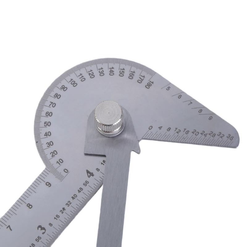 Steel Protractor with Clear Scale Easy Carry  9cm 4 Inch Protractor Easy to Carry for Students Engineers DIY Enthusiasts