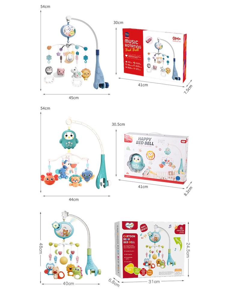 Multifunctional Rotating Music Crib Mobile – Soothing Toy for Newborns