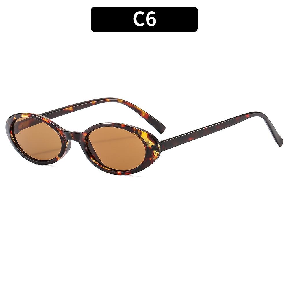 Latest Fashion Leopard BrownSun Eyeglasses Sexy Small Oval for Women's Sunglasses Women Vintage Retro Colorful Shade Eyeglass