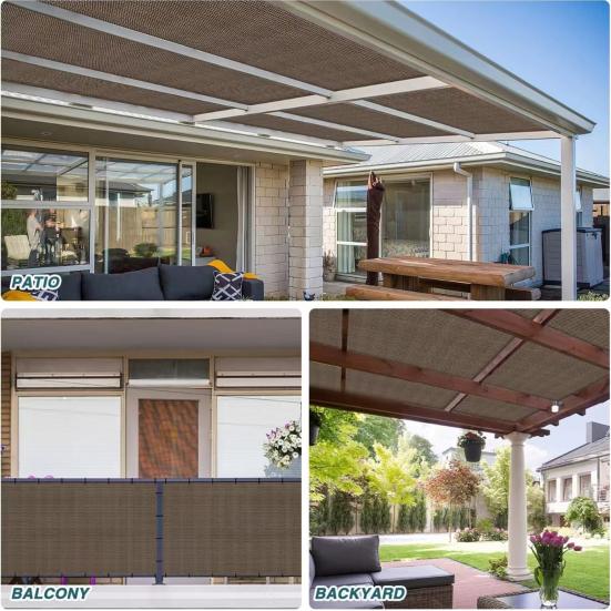 Sonnenschutztuch mit Ösen, UV-beständig, Pergola-Schattenabdeckung, Netzdach, Sonnenschutztuch für Terrasse, Garten, Hinterhof