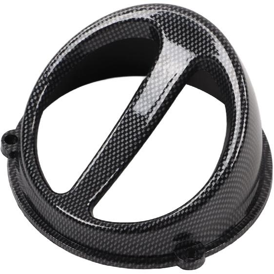 Motorcycle Air Scoop Cover, ABS Material Carbon Fiber Style Motorcycle Engine Cooling Fan Cover Replacement for GY6 125cc 150cc 152QMI 157QMJ