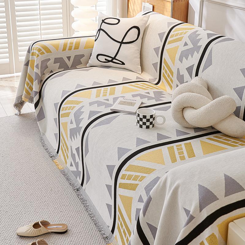 1PC Sofa Towel Geometric Nordic Wind Chenille Sofa Cover Cover Pad Autumn and Winter Home Textile Products