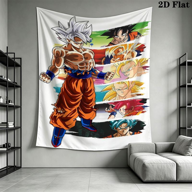Dragon Ball Z Wall Tapestry Aesthetic Wall Hanging Printed Fabric Blanket Decorative Tapestries For Bedroom Living Room Home Decor