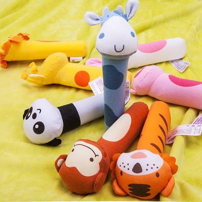 Baby Toy Cute Animal Shaped Rattles Kids Cartoon Hand Bells Ring Kid Plush Soft Educational Toys