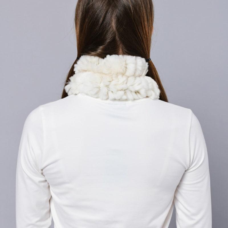 DOYOUKNOWMC 25FW Natural Rex Fur Ivory Neck Warmer