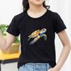 Realistic Watercolor Sea Turtle Graphic Tee Kids Pure Cotton Crew Neck Print T Shirt Short Sleeve Muticolor Tops Boys Girls