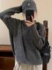 Women's Retro Cable Knit Hooded Sweater: Autumn Winter Loose Soft Pullover