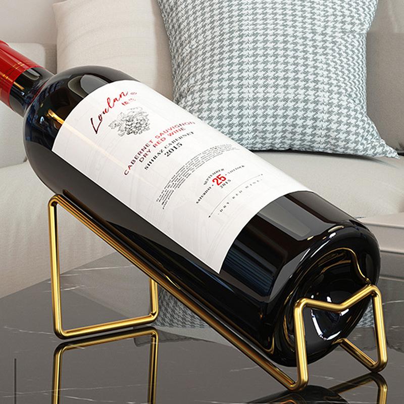 1 Pack Wine Bottle Rack Countertop Wine Bottle Display Rack Wine Storage Rack Simple Home Counter Decoration