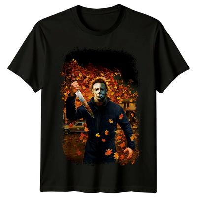Halloween (1978) T-shirt 100% Cotone Ispirata ai Poster dei Film Magliette da Uomo Top Maglietta Retrò Anni '80