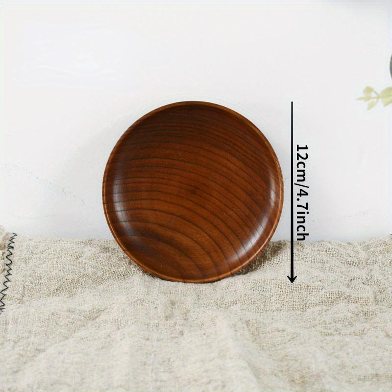3 pezzi di legno di giuggiola giapponese originale venato del legno melone piatto di frutta frutta noci snack snack piatto di legno piatto rotondo di legno piatto di legno per riunioni di famiglia
