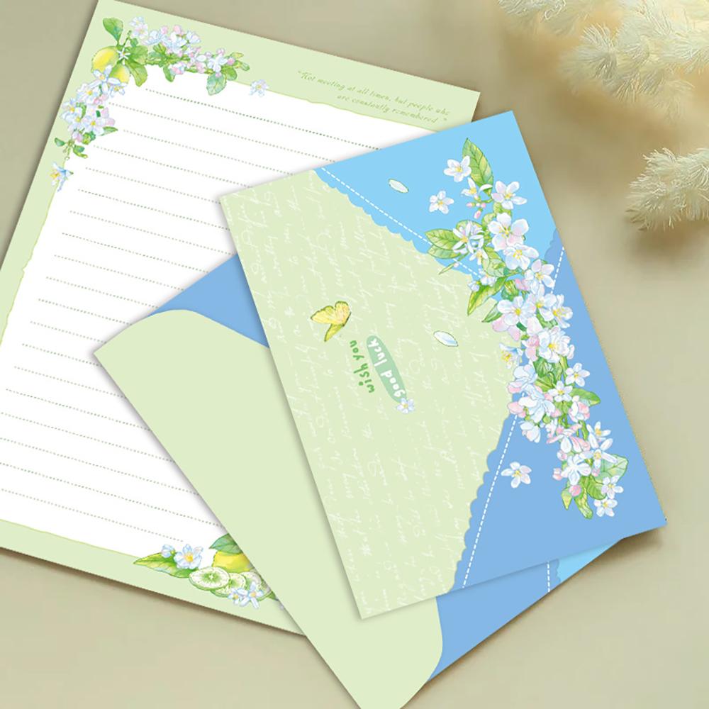 Envelope Letter Set Lemon Early Summer Handwritten Letter Art Confession Love Letter Blessing Message Letter Envelope