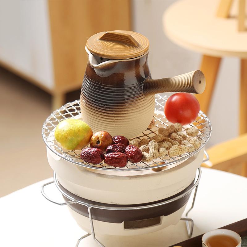High-Temperature Resistant Ceramic Stove and Teapot Set for Outdoor Tea Brewing and Roasting