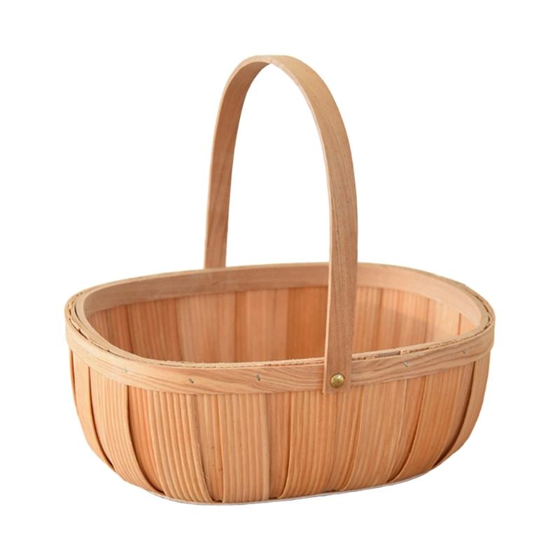 Cesto da picnic grande in vimini con manico Designs Accessorio per giardino Frutta Caramelle Vino e Raccolta Uova di Pasqua