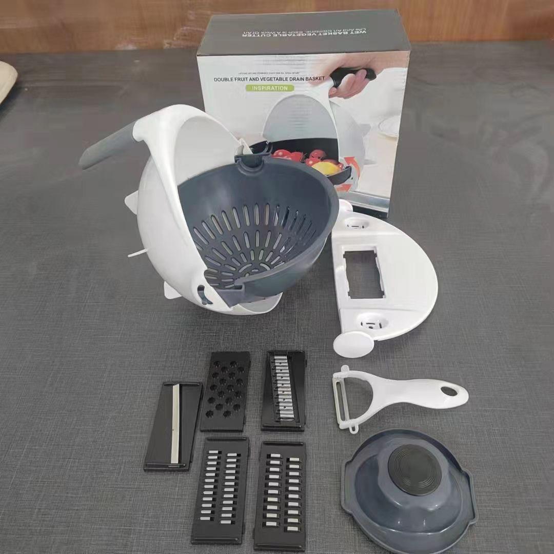 Multifunctional Kitchen Vegetable Cutter & Draining Basket