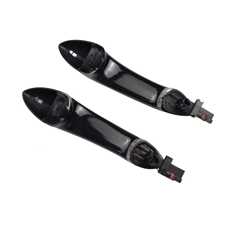 Nuovo Set Maniglie Porta Esterne Nere con Comfort Access per BMW Serie 5 7 F07 F10 F11 F06 F12 F13 F01 F02