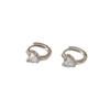 Elegant Cross Heart Zirconia Earrings: Light Luxury, Versatile for Autumn/Winter, High-End Small Niche Ear Cuff
