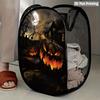 1Pcs Halloween Series 4 Pop-Up Laundry Hamper Expandable Mesh Hamper Basket for Room Bedroom Bathroom Organization Contemporary Storage