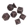 7pcs Rolling Dice Set Metal Role Playing Polyhedral Color Beautiful Dices Toy for Teaching