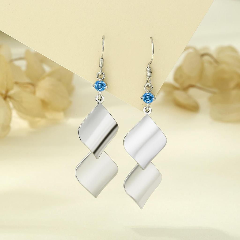 Exquisite Geometric Leaf Sequin Earrings - Bold Color Block Design for Fashionable Women