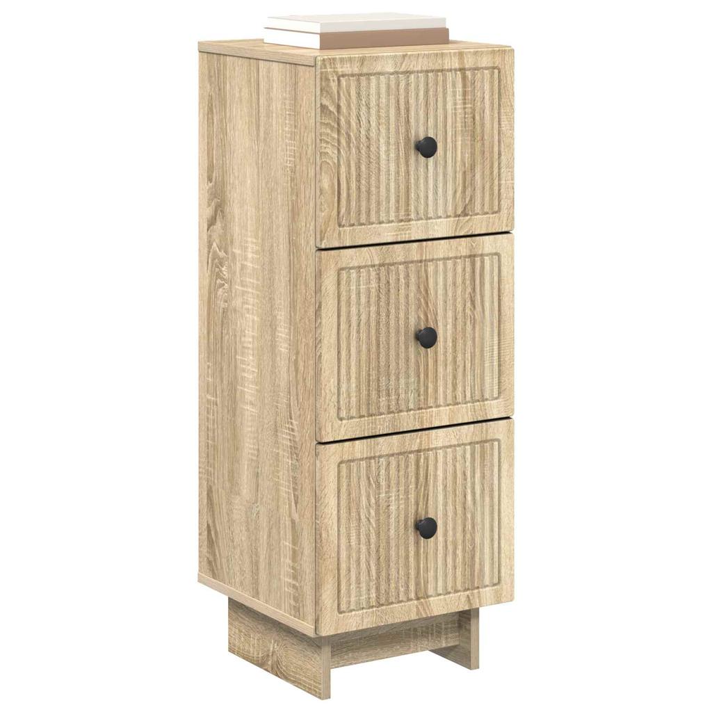 Drawer Chest in Sonoma Oak 33 x 34.5 x 90 cm Particleboard