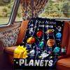 Planets Blanket Personalized Name Soft Comfortable Stylish Blanket Car Blanket Perfect For Travel Camping Outdoor Home Suitable For All Seasons