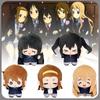 10cm K-on! Bavlněné plyšové hračky Hirasawa Yui Mio Mugi Anime Tainaka Ritsu Bavlněná panenka Roztomilé hračky Valentýnský narozeninový dárek pro dívky