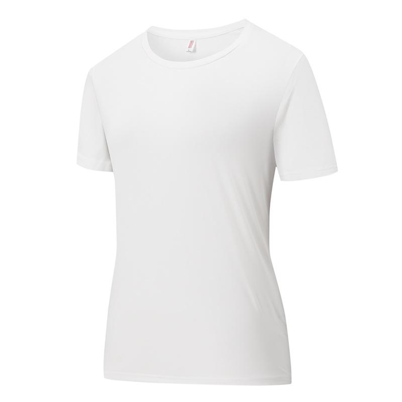 Unisex Quick-Dry Ice Silk Short Sleeve Shirt - Breathable, High Elasticity, Seamless Base Layer 3XL