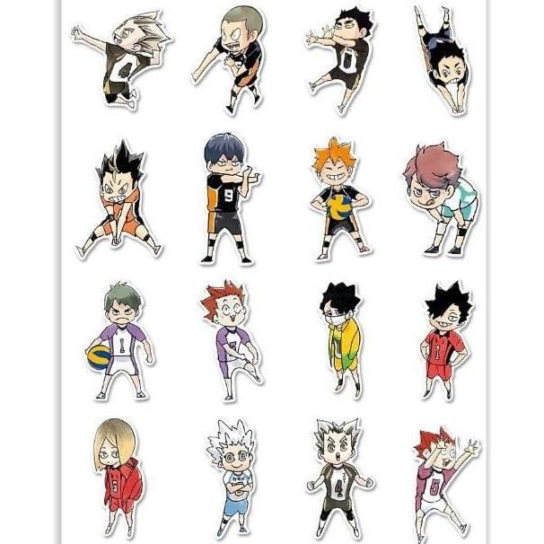 Haikyuu Sticker 120 pieces Notebook Poster Kozume Kenma Hinata Oikawa Tooru Kageyama Atsumu Nekoma Karasuno After Graduation Chibi Character Computer