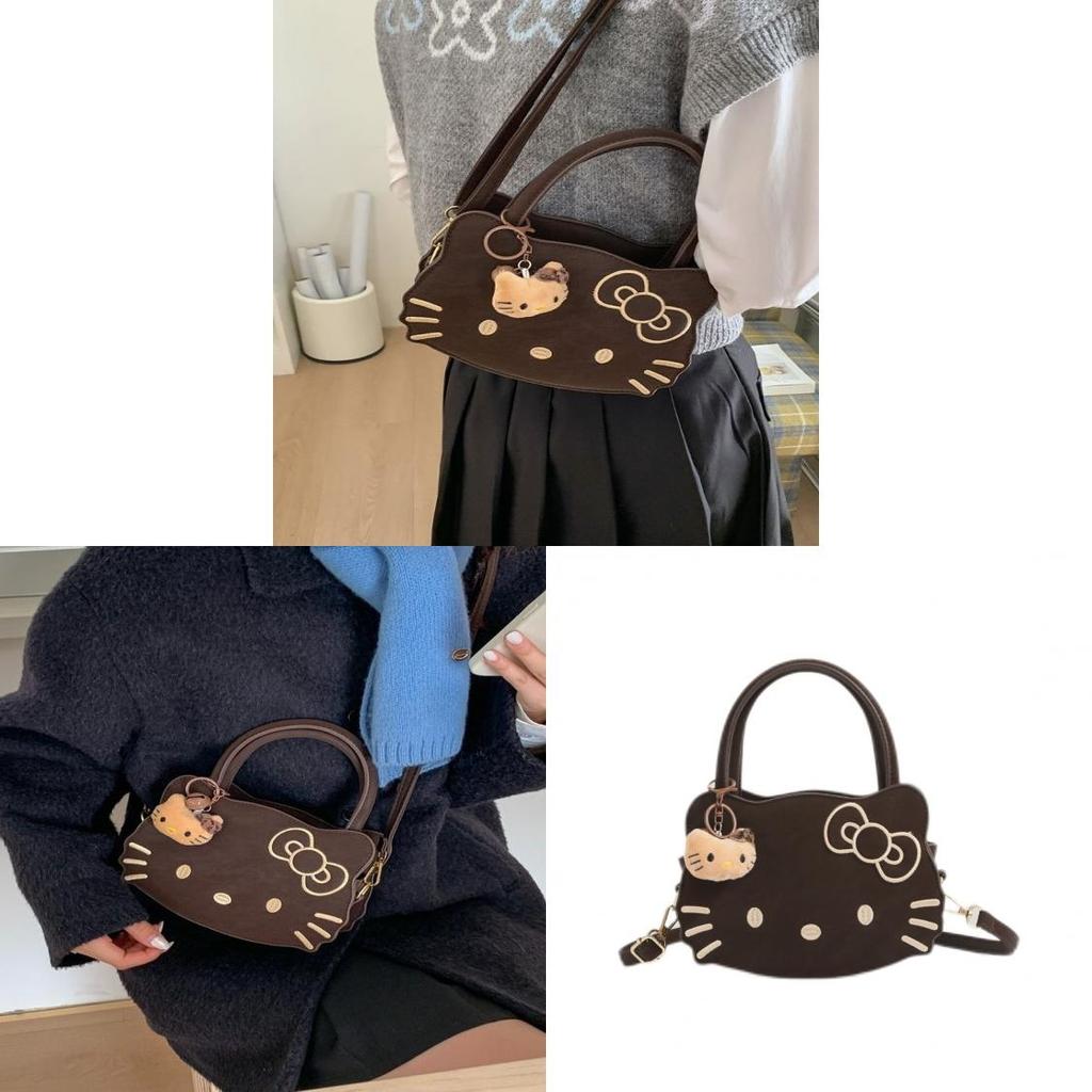 Cartoon Cat Shoulder Bag For Women And Men With Pu Material And Storage Space