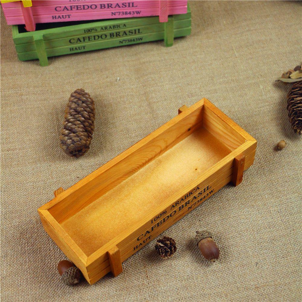 1 PC Tools Garden Decor Trough Decorative Pots Succulent Boxes Rectangle Vase Vintage Crates Wood Flower Pot