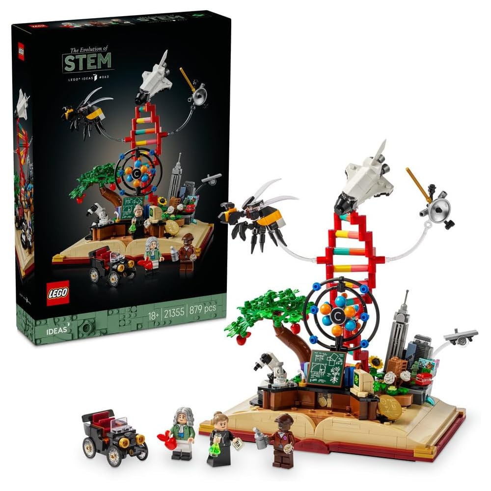 

LEGO Ideas STEM Evolution Building Blocks Toy 21355 for Birthdays, Father s Day, Mother s Day, Science Enthusiasts