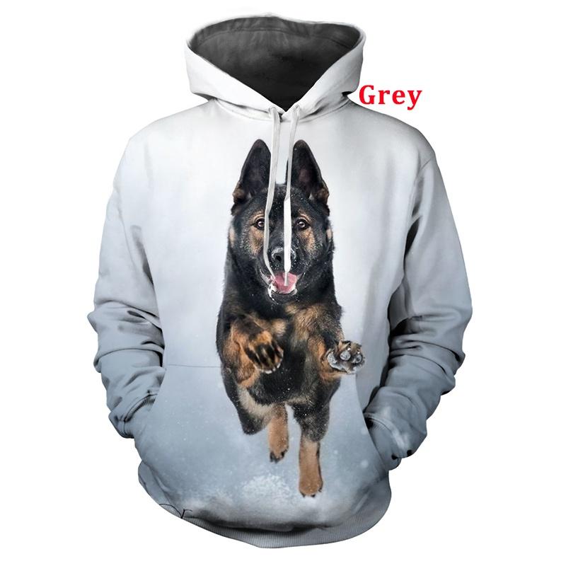 Funny Animal Dog 3D Printed Hoodie Black German Shepherd Hoodies Sweatshirts Tops