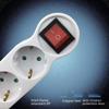European German Standard 1-to-3 Extension Socket Converter Plug