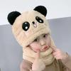 Cartoon Children Beanie Caps Fleece Warm Bonnet Scarf Fashion Kids Winter Hats  for Girls Boys