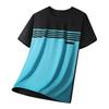 Men's Plus Size Ice Silk Color Block Round Neck T-Shirt - Cool Summer Sports Top