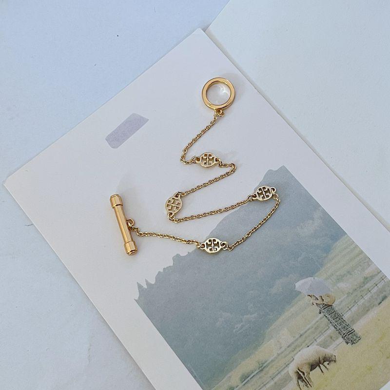 Brățară metalică elegantă, minimalistă, pentru navetă, cu cataramă de lux TO cu literă engleză