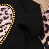 Newborn Infant Baby Girls Diamantes Heart Leopard Print Hoodie+Pants Set Outfit