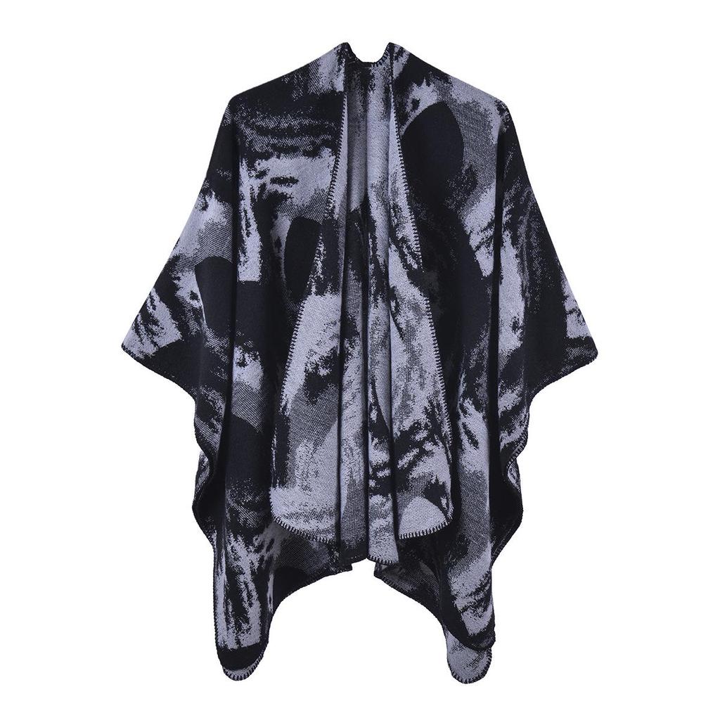 Women's Plus Size Imitation Cashmere Double-Sided Jacquard Shawl