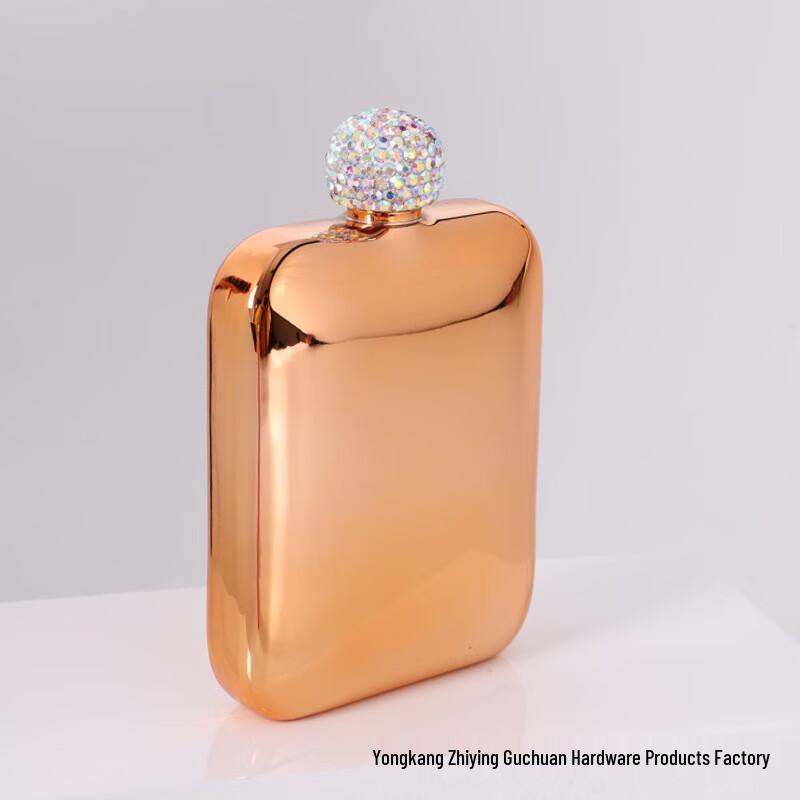 Mini Portable Stainless Steel Rhinestone Flask