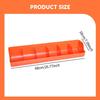 6 Grids Piglet Feeder Automatic Feeding Orange Red Leak-proof Plastic Trough for Farm Pig Raising