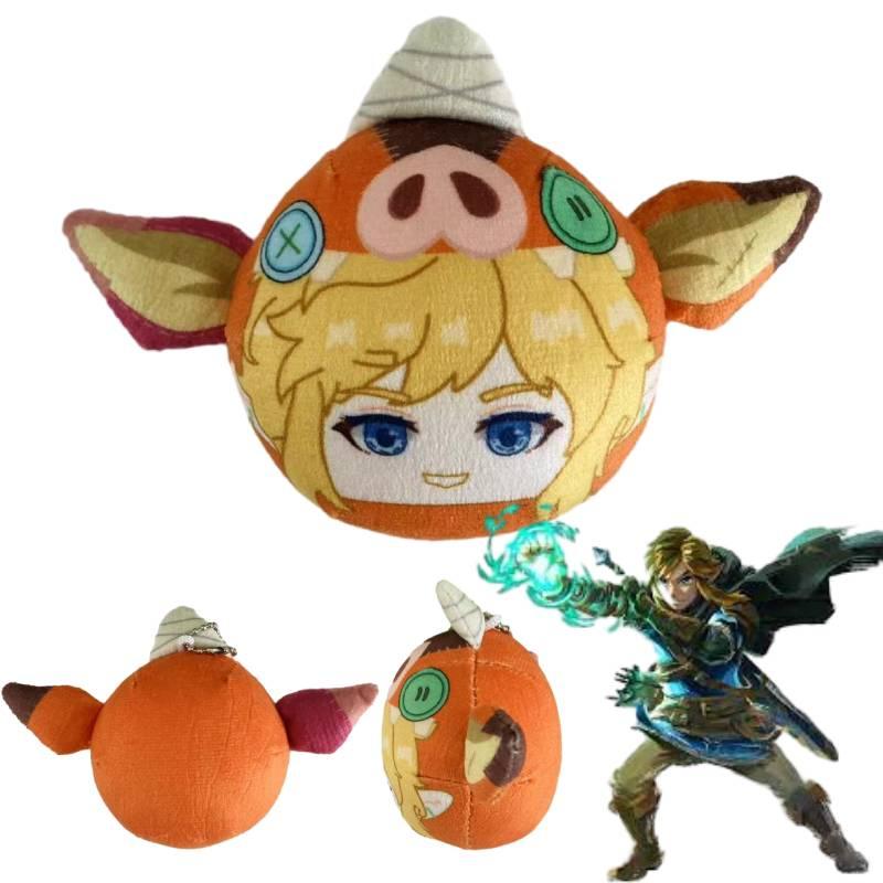 Brinquedo de Pelúcia Link de The Legend of Zelda com Chapéu de Cabeça de Porco Orelhas Macio e Fofo Boneco de Pelúcia 8cm
