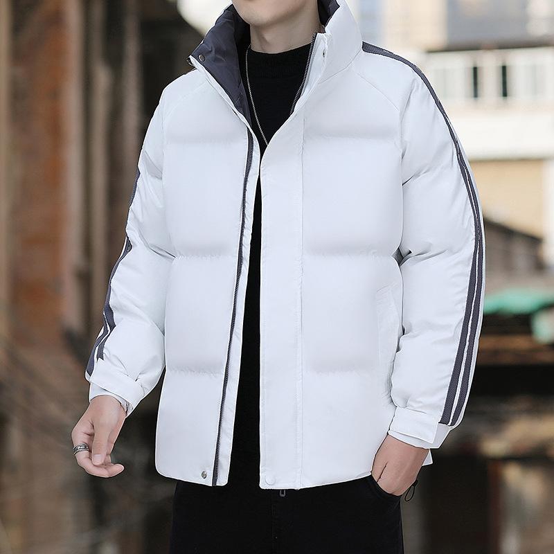 Down cotton jacket men's couple warm loose bread jacket versatile padded jacket trendy padded jacket