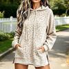 Damen Casual Sweatshirt Top mit Leopardenmuster und Dreiviertelärmel