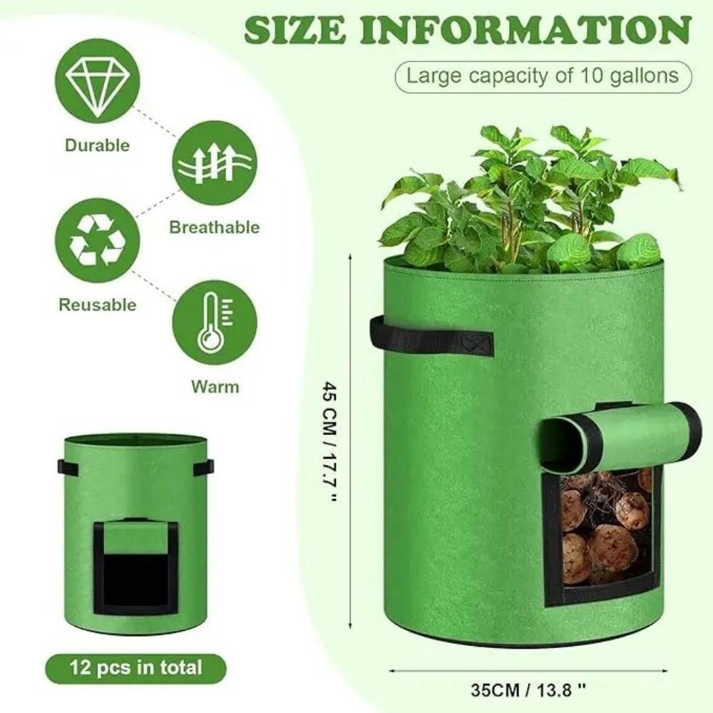 Breathable Potato Grow Bags Thickened Nonwoven Fabric Peanut Growing Box Tomato