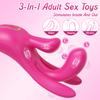 Wiggle Finger Vibrator G-Spot Vagina Vibrator Clitoris Stimulator 3 in 1 Female Masturbation Adult Goods Sex Toy for Women