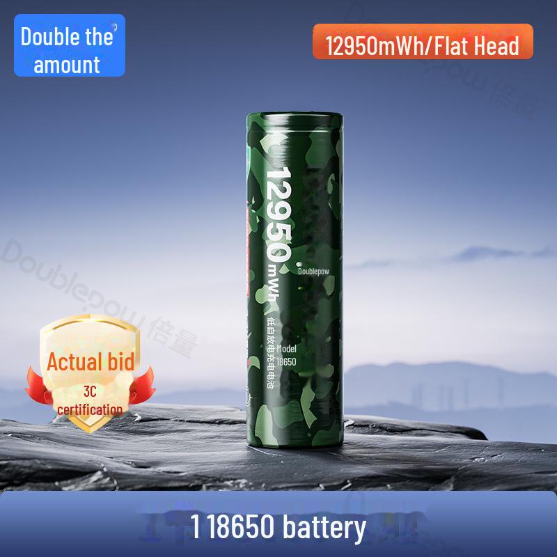 High-Capacity 18650 Rechargeable Lithium Battery 3.7V for Flashlights & Power Tools