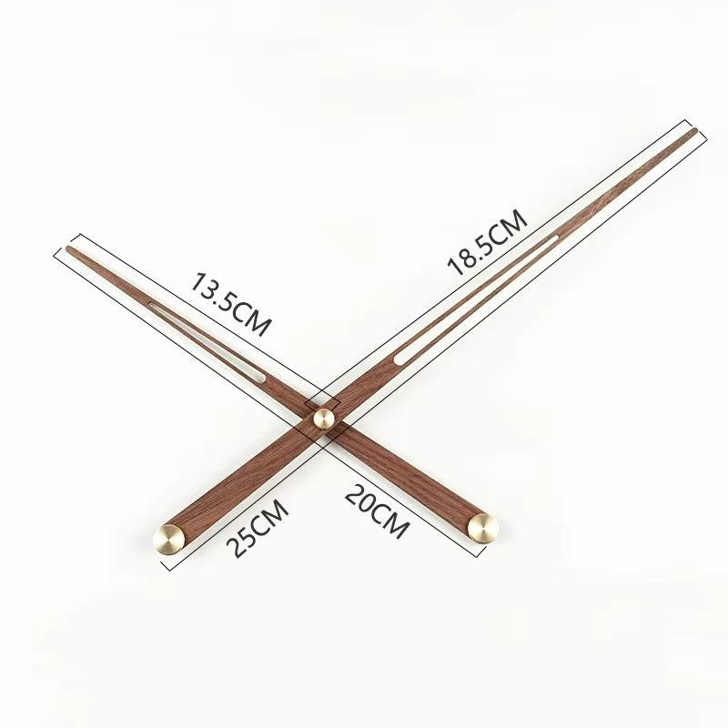 Spain Wood Long Pointer Central Movement Black Walnut Diy Wall Clock Hands Huge Clock Hands Brass Large Torque Mechanism